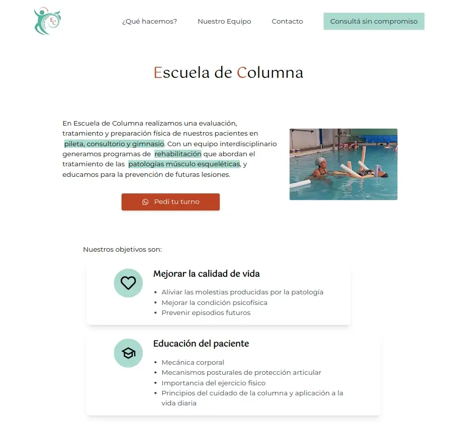 Escuela de Columna - [Live Site]
