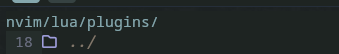 Oil winbar showing the current directory relative to the project root